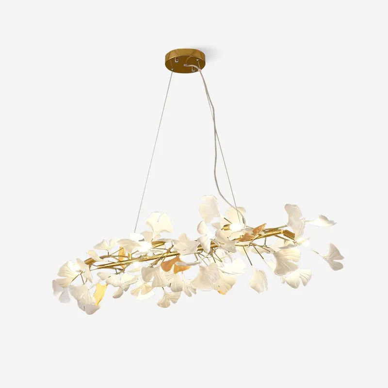 Bloom Keramik-Luster in Weiß und Gold
