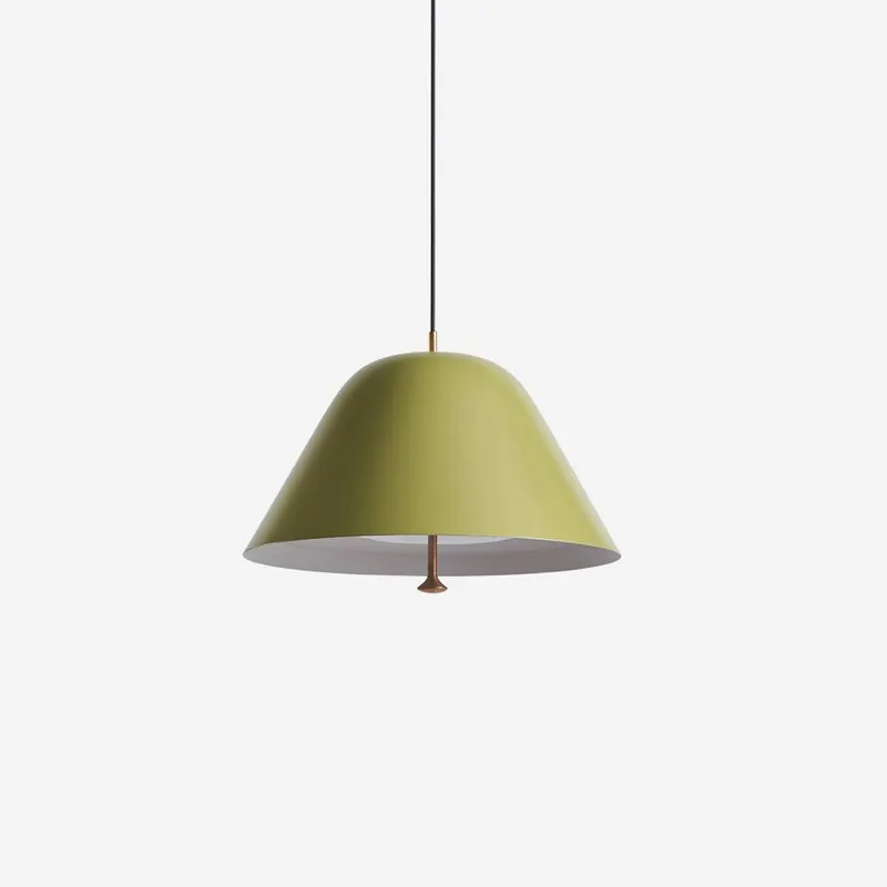 Solain Moderne Pendelleuchte mit minimalistischem grün-weißen Schirm