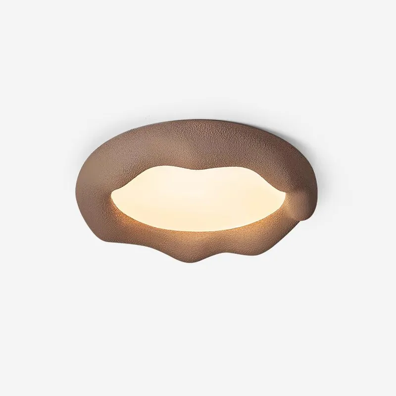 Vesperin Deckenleuchte aus organischem Harz und Fiberglas, beige