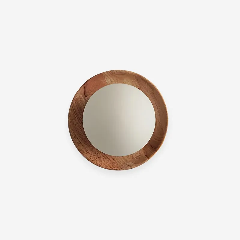 Aetherin Wandleuchte mit Holzrahmen, minimalistischer Stil