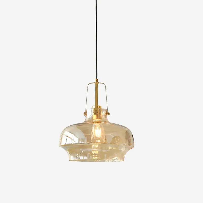 Aurelin Elegante Pendelleuchte Bernstein Glas
