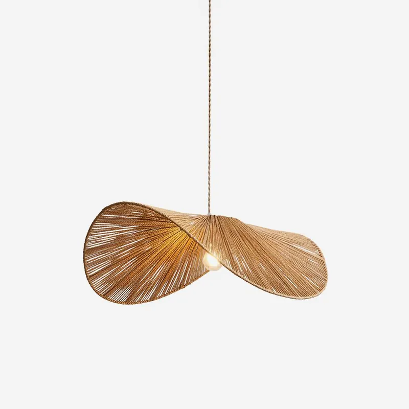 Solara Pendelleuchte Natur Rattan handgewebt