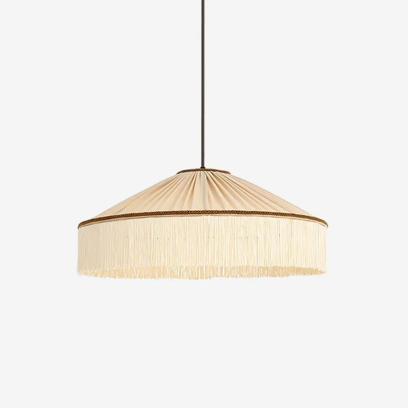 Serenya Pendelleuchte Fransen Vintage Stoff