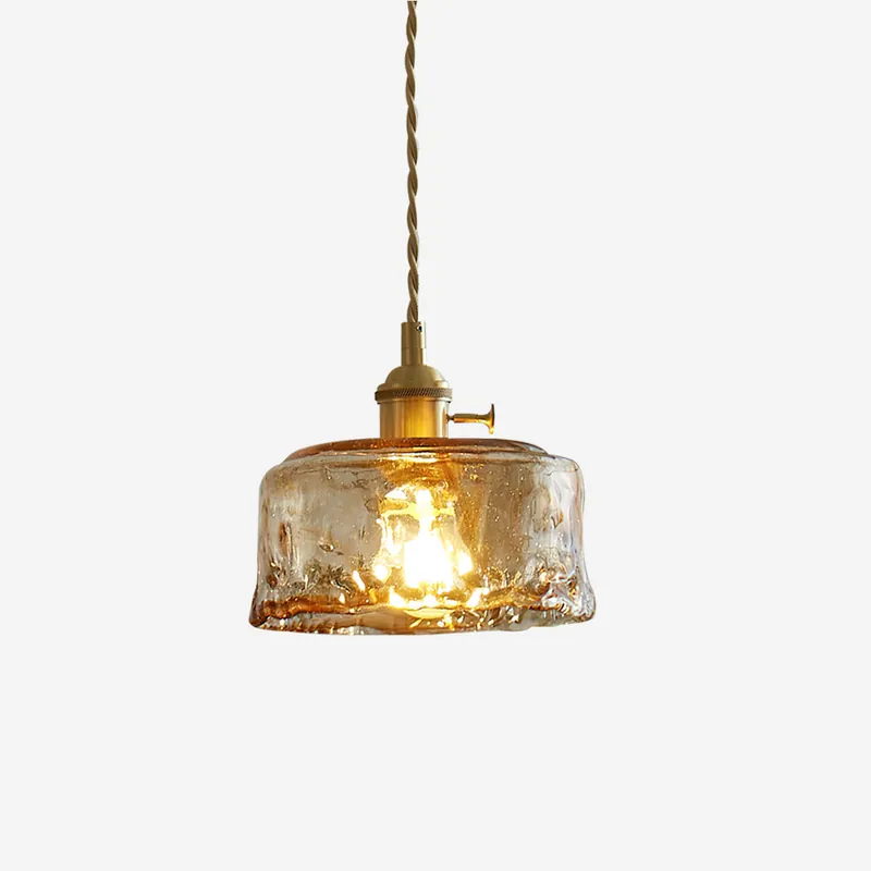 Amberlyn Vintage Pendelleuchte Bernstein Glas