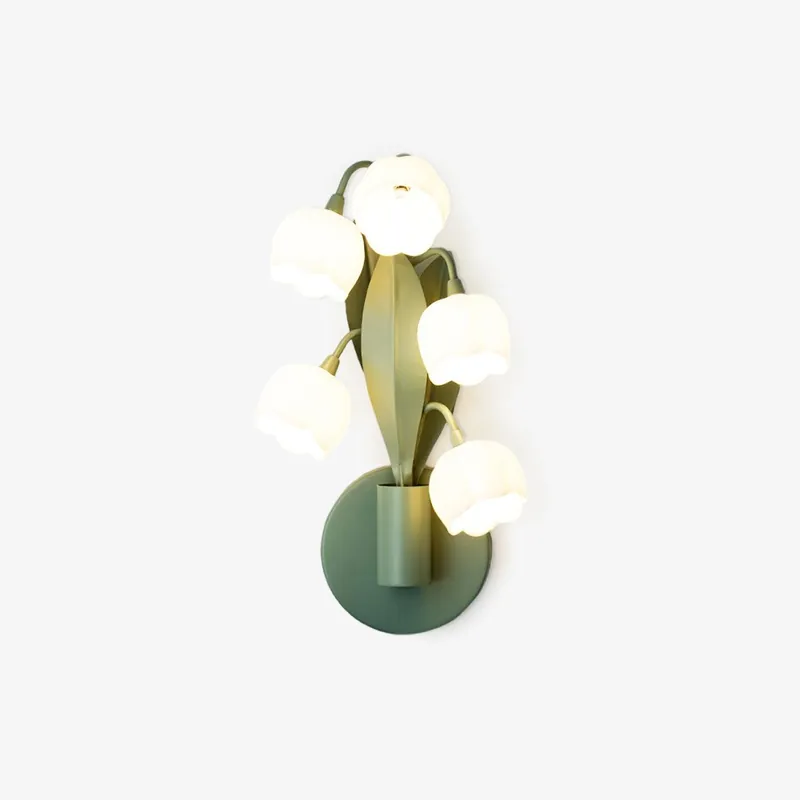 Vivid Elegante Wandlampe mit Lilie in Weiß