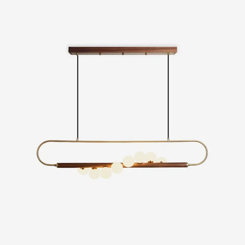 Ardin Moderne Deckenleuchte aus Nussbaum und Messing