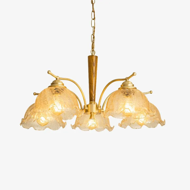 Orchidée Vintage Glas Kronleuchter