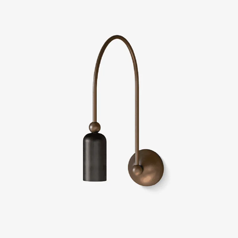 Vortigaud Kurve Bronze Schwarz Wandleuchte