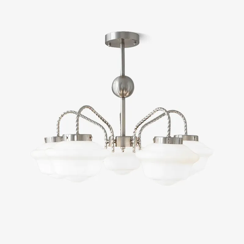 Curinel Deckenleuchte Glas Chrom Vintage
