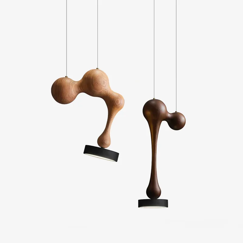 Drovia Moderne Holzpendelleuchte