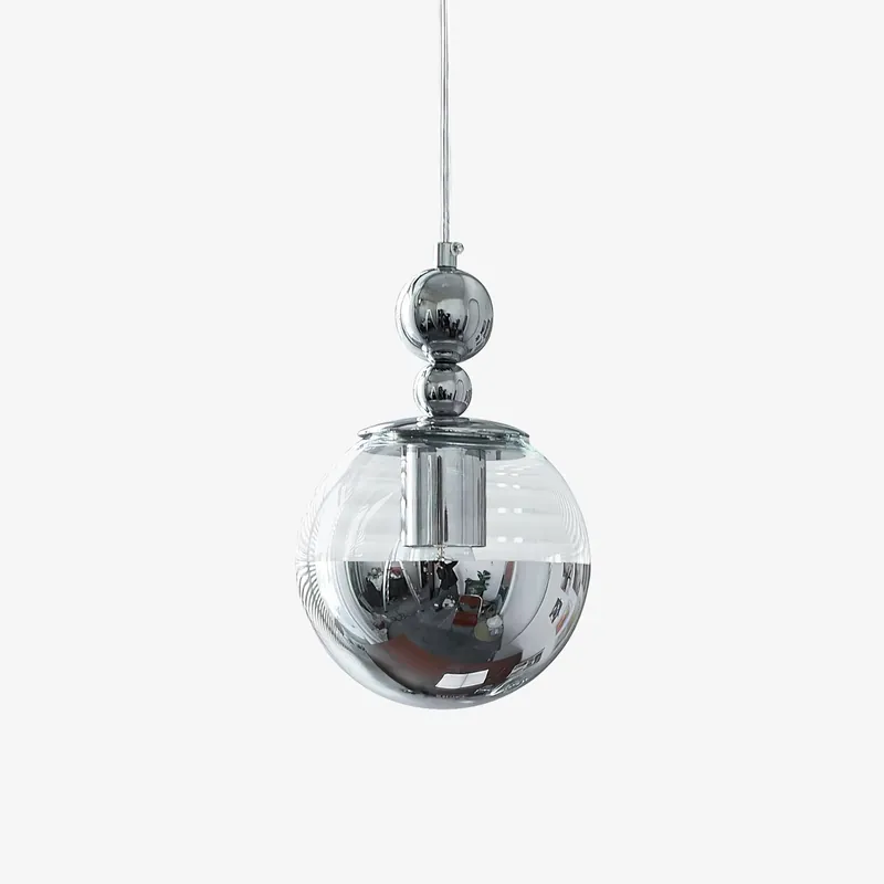 Zanorir Modern Minimalistisch Kunst Spiegel Kugel Glas Hängelampe