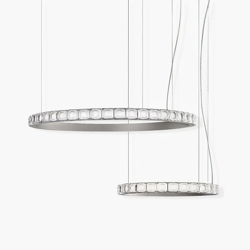 Avzorion Modern Minimalistisch Ring Glas Kronleuchter