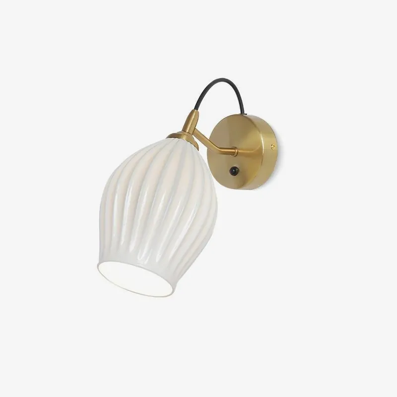 Zotalisra Modern Minimalistisch Rillen Keramik Wandleuchte