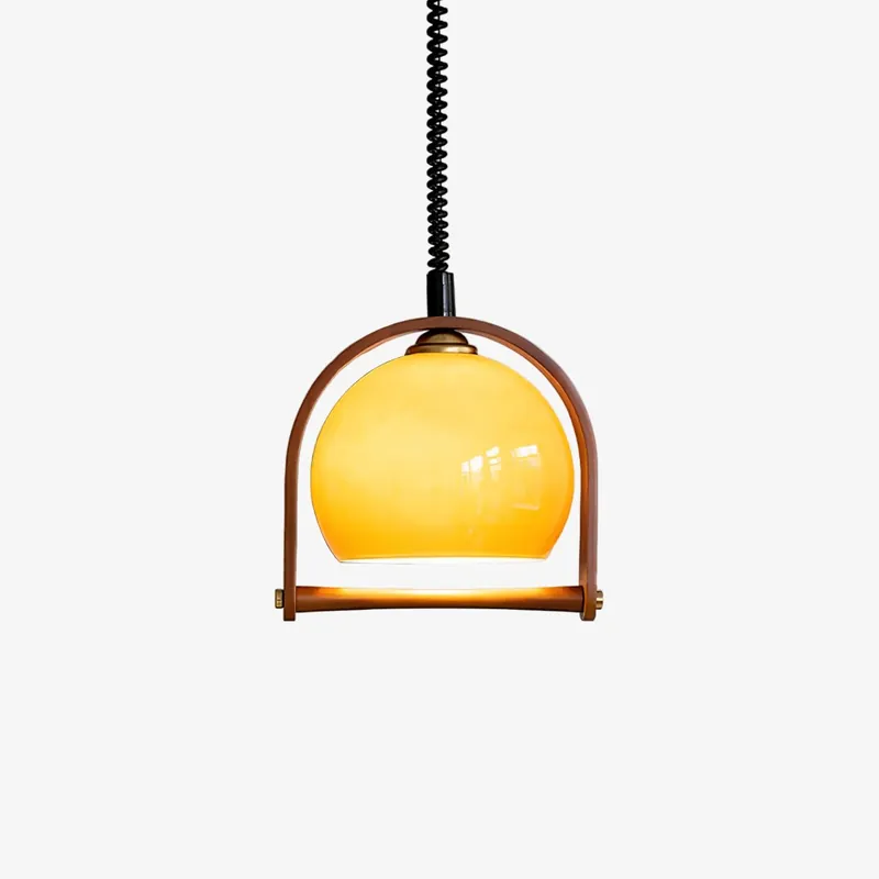 Cesilarae Premium Nordic Art Glas Holz Pendelleuchte