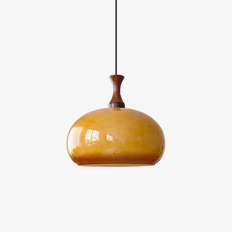 Orbique Moderne Minimalistische Holz Glas Hängeleuchte