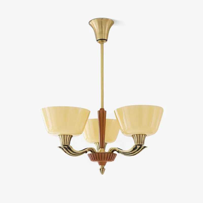 Lustra Vintage Kronleuchter mit ausladendem Schirm