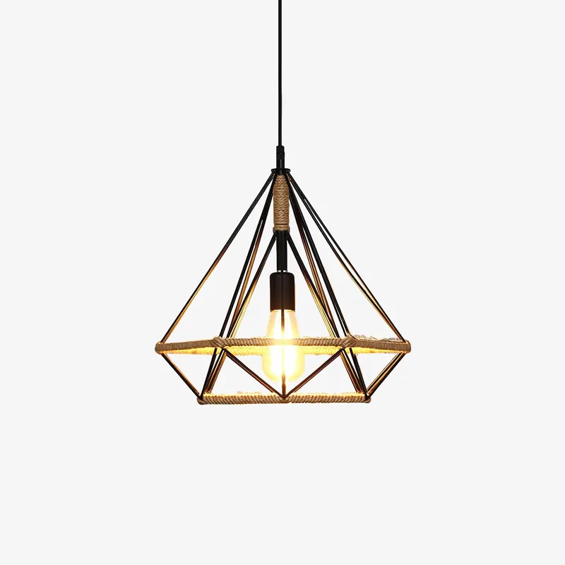 Evliran Moderne Retro Hanfseil Pendelleuchte