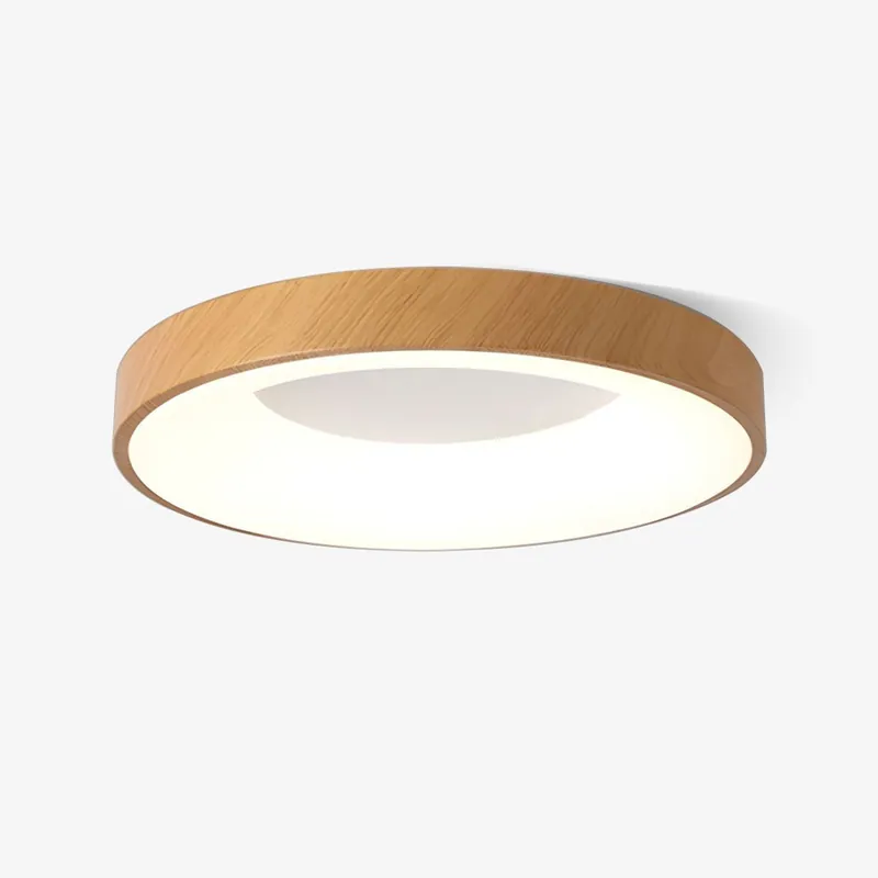 Eliriel Runde Minimalistische Holz Deckenleuchte