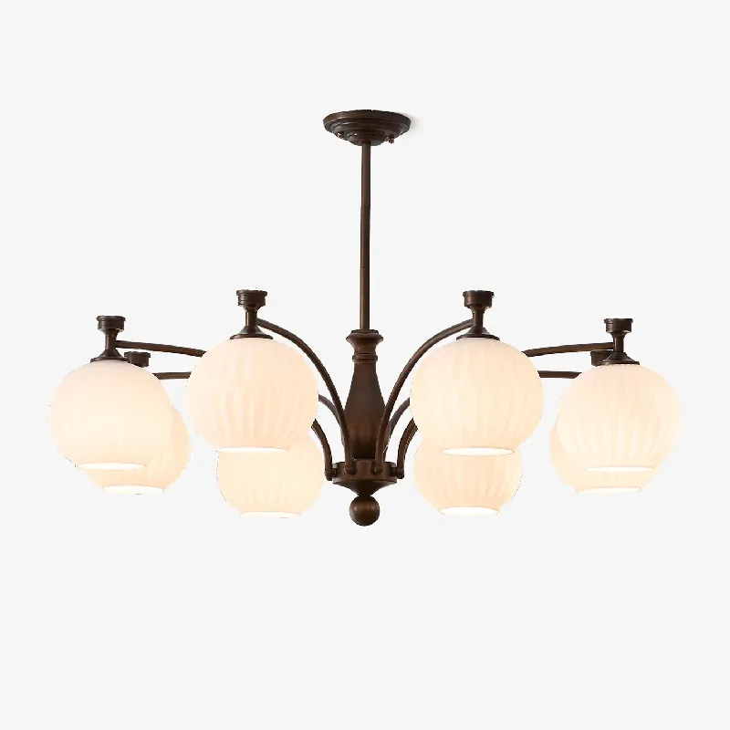 Aurora Vintage Kronleuchter mit Frosted Globe