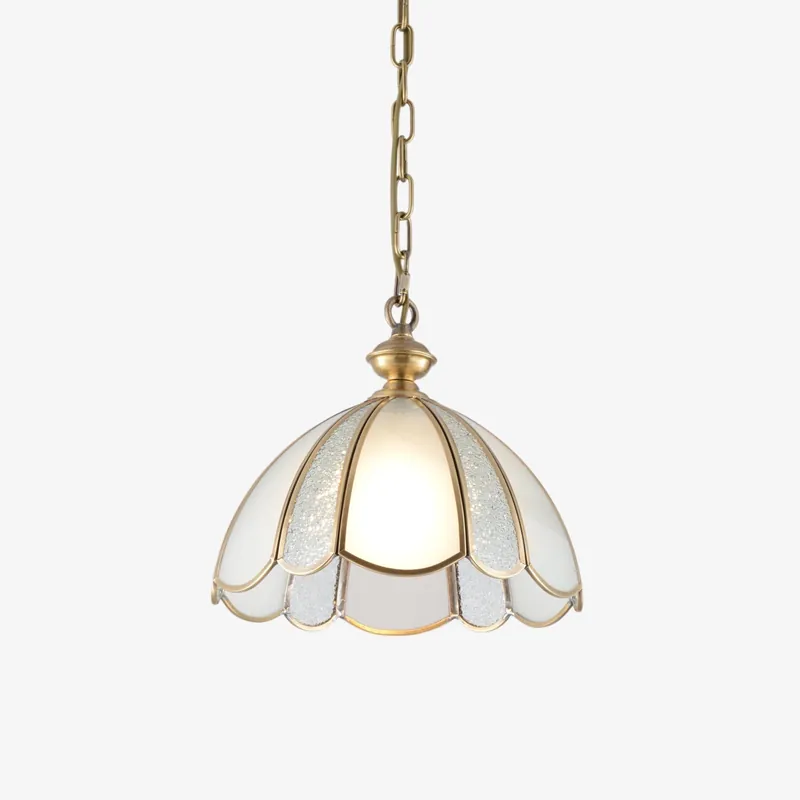 Ophaan Traditionelle Pendelleuchte aus Messing und Kunstglas