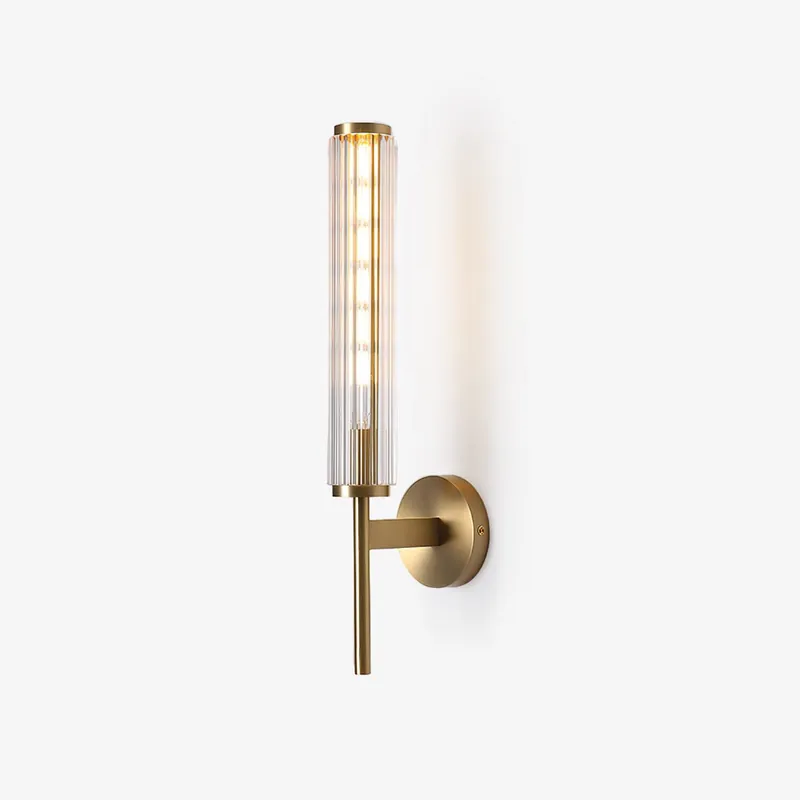 Cemaros Premium Wandlampe aus Messing und Glas