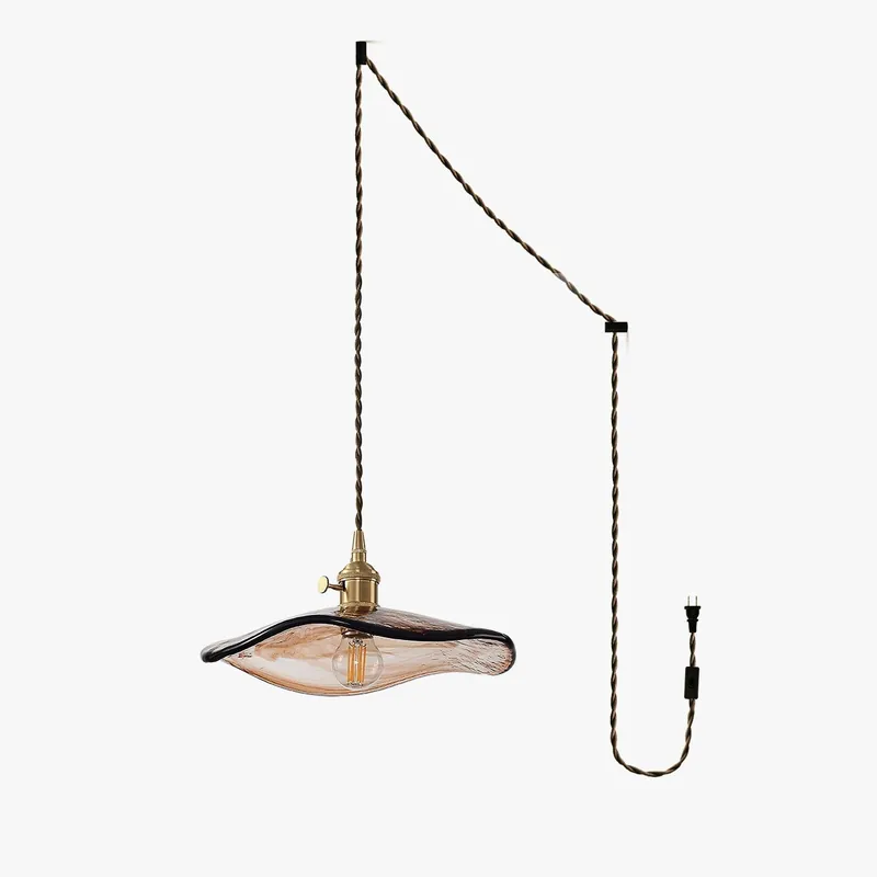 Utalira Moderne Pendelleuchte aus Messing und Glas