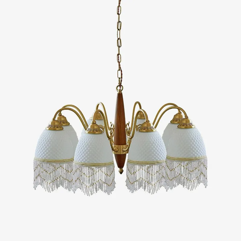 Aurora Vintage-Glas-Luster mit Quasten
