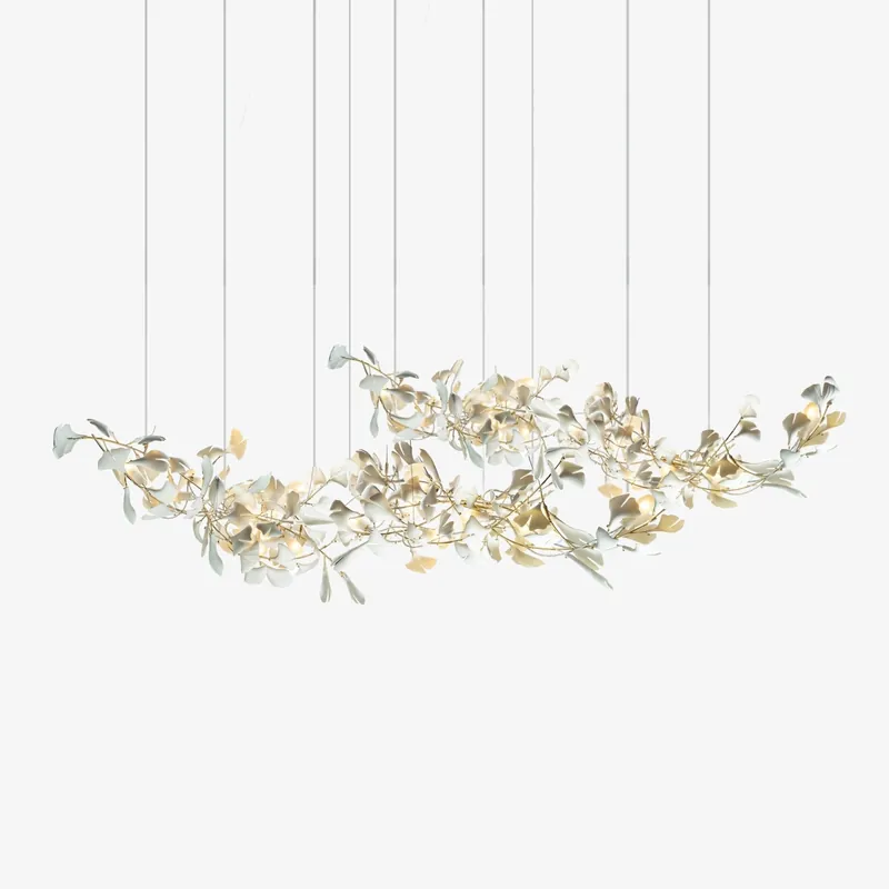 Olivia Ginkgo-Keramik-Kronleuchter