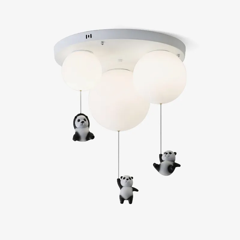 Aursilos Elegante Panda-Glas-Deckenleuchte