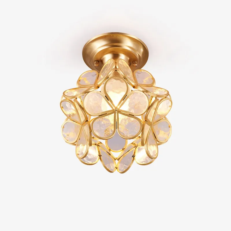Ullaeiel Luxuriöser Bloom Deckenleuchte in Gold