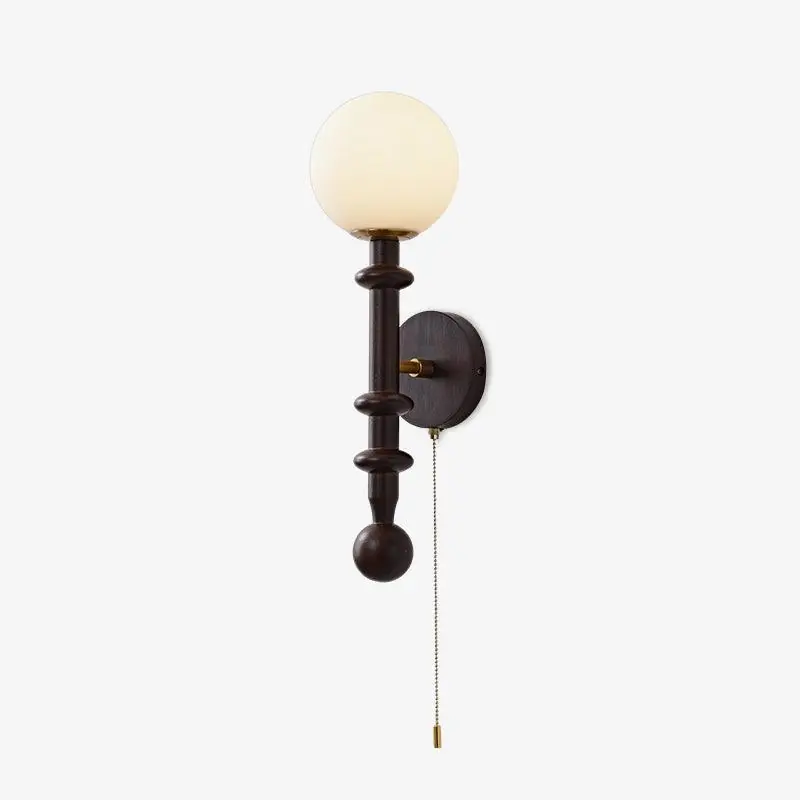 Elmiror Moderne Wandlampe aus Glas und Holz