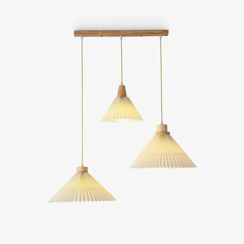 Flora Moderne Holz-Pendelleuchte