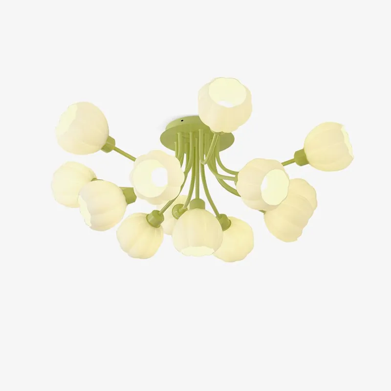 Zenorarae Elegante Matcha-Glas-Deckenleuchte
