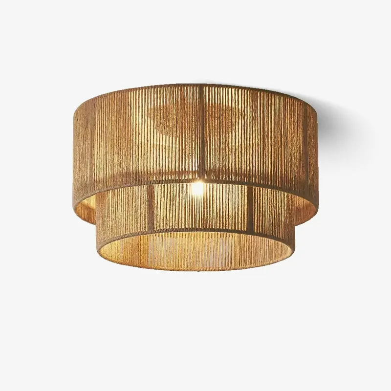 Cevynara Elegante natürliche gewebte Deckenleuchte
