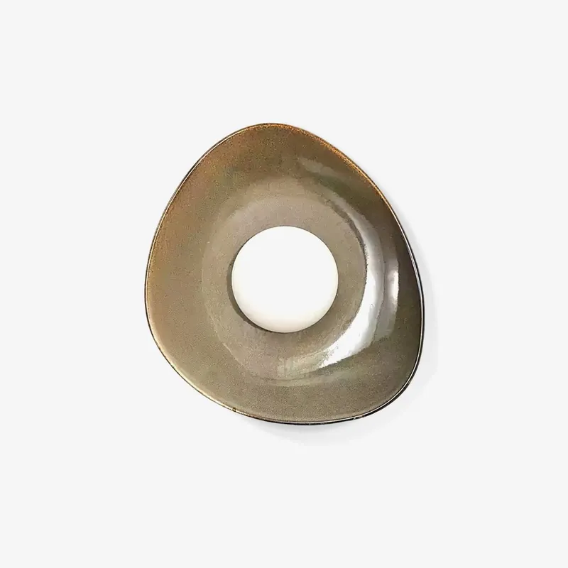 Ertalila Wandleuchte Keramik Disk Stein Eleganz