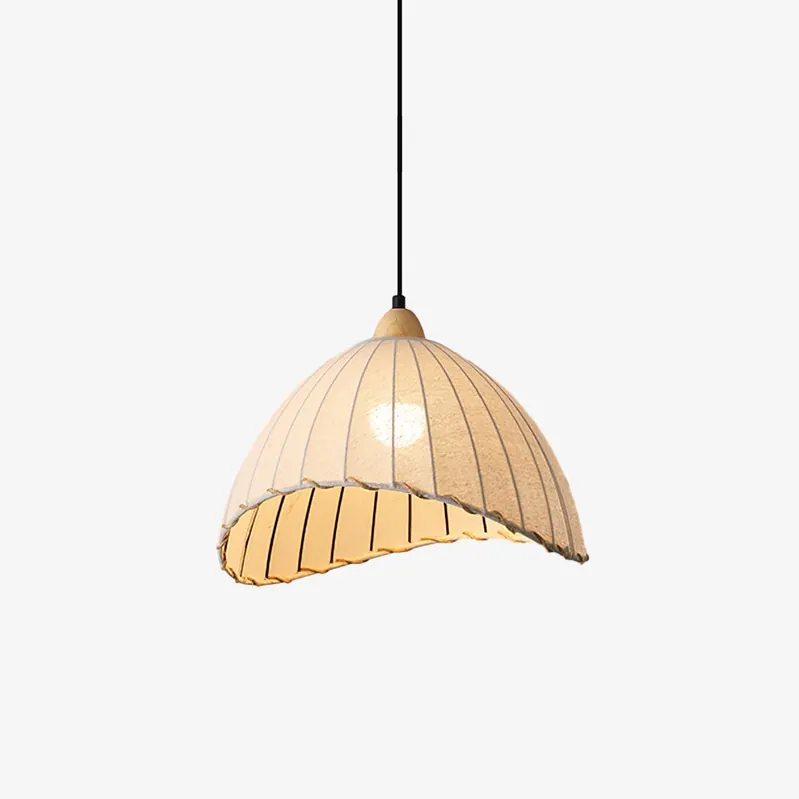 Shell Minimalistische Pendelleuchte aus Holz