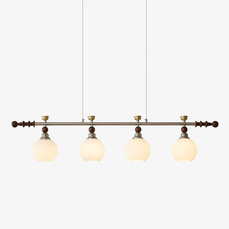 Otheia lineare Holzpendelleuchte im Vintage-Stil