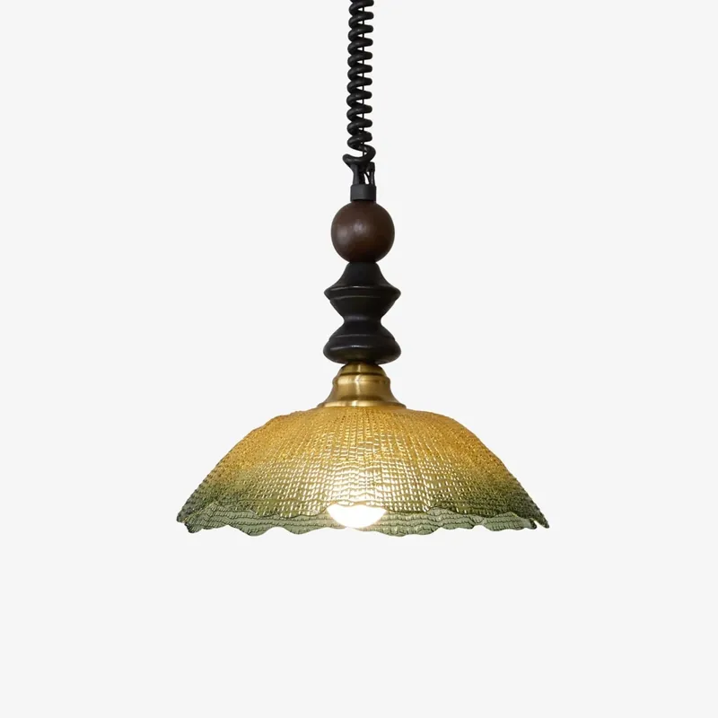Nydoreth elegante Vintage-Holzpendelleuchte