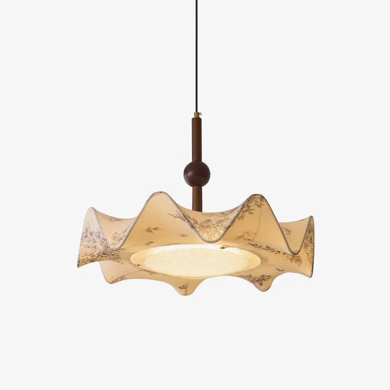 Zoshaos elegante Vintage- und Holzstoffpendelleuchte