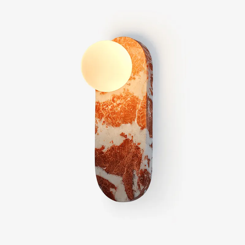 Sysolion moderne minimalistische Wandlampe aus Glas und Marmor