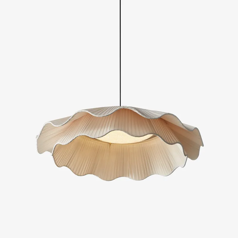Ellorel Pendelleuchte aus Stoff Wave Messing