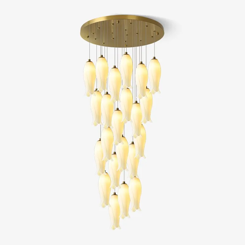 Sylirion Leuchter aus Alabaster und Messing