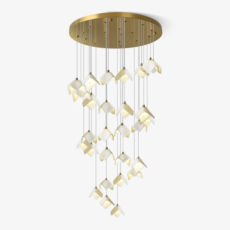 Cithayra geometrischer Leuchter aus Glas und Messing