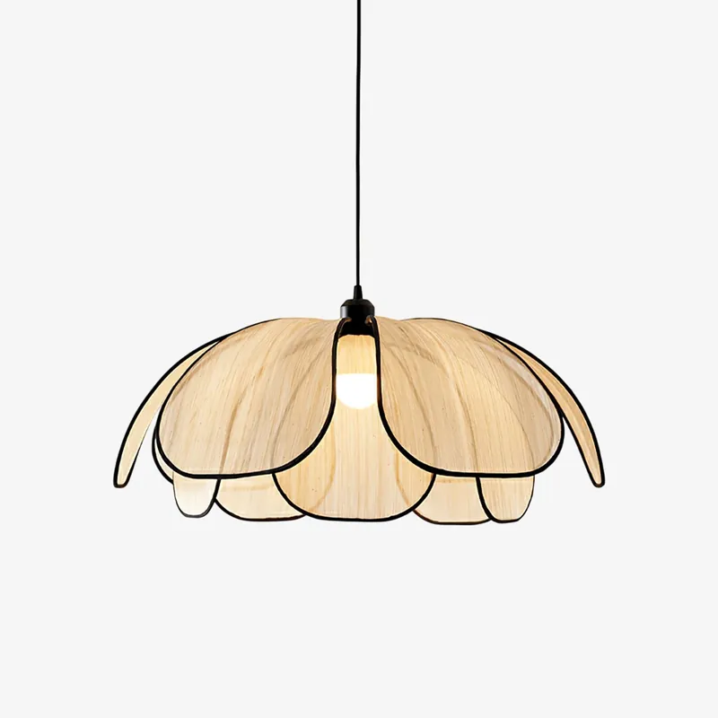 Elthaus Pendelleuchte Blatt Faser Blume