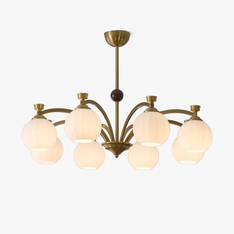 Usilia Kronleuchter Glas Holz Vintage Eleganz
