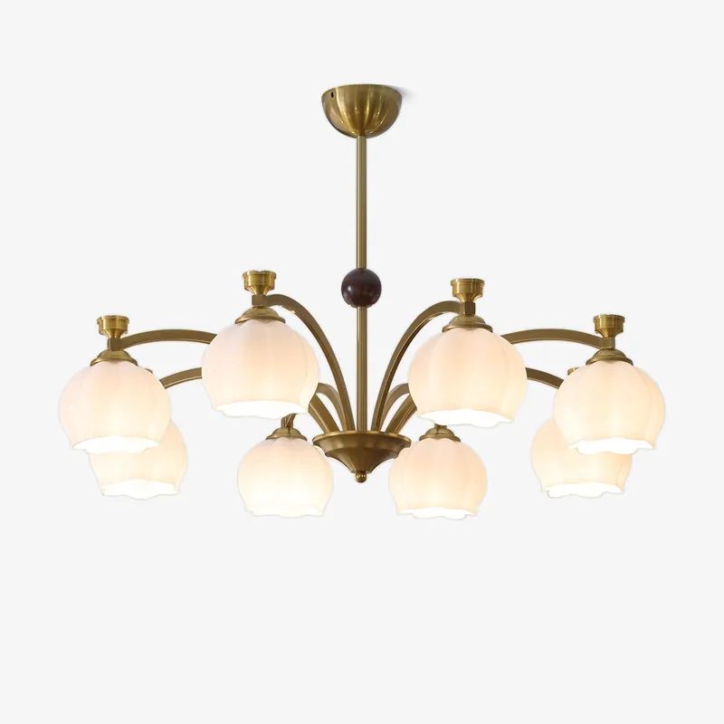 Alshaarae Kronleuchter Holz Glas Bogen Premium Traditionell