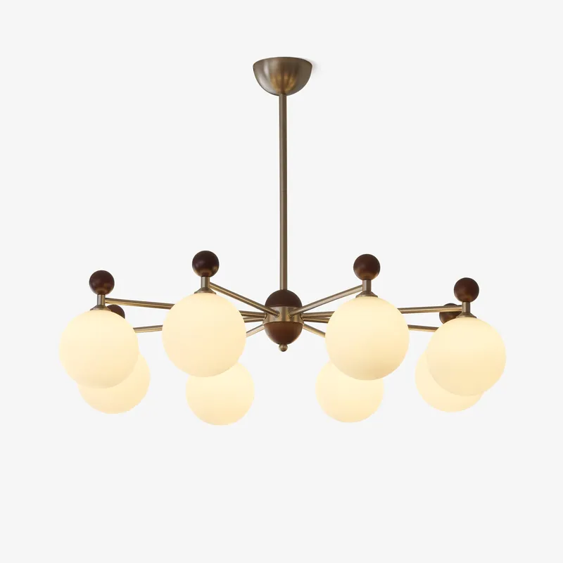 Cimirora Kronleuchter Holz Glas Eleganz Traditionell
