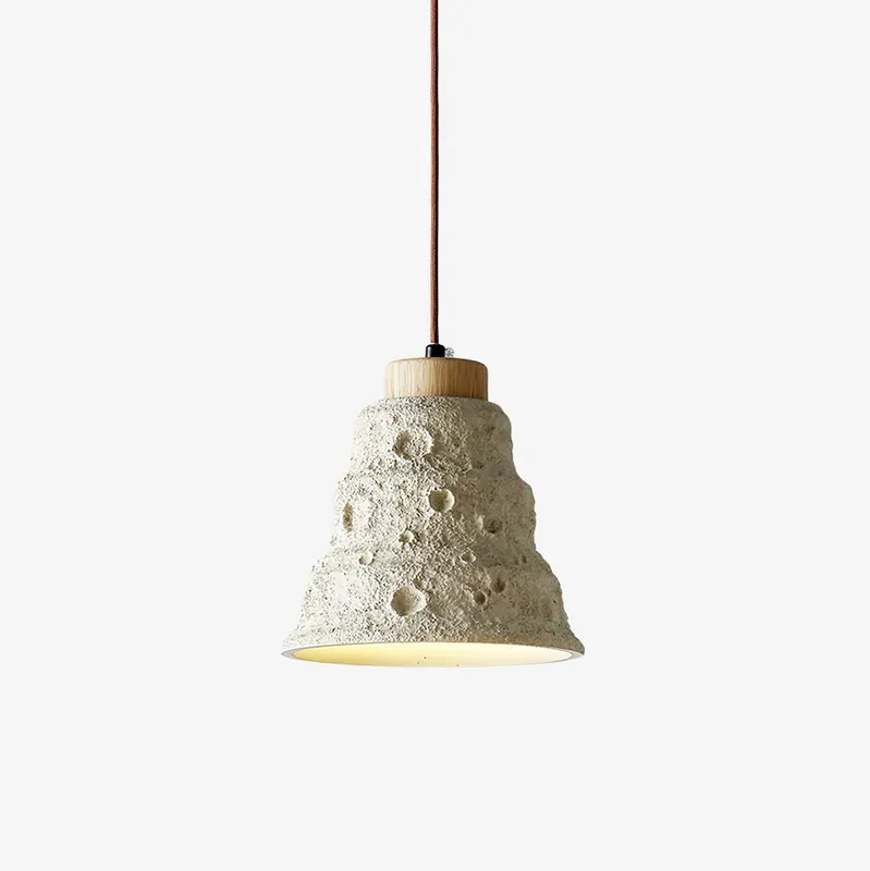 Ilphaeth Nordische Kunst Glocke Stein Holz Pendelleuchte