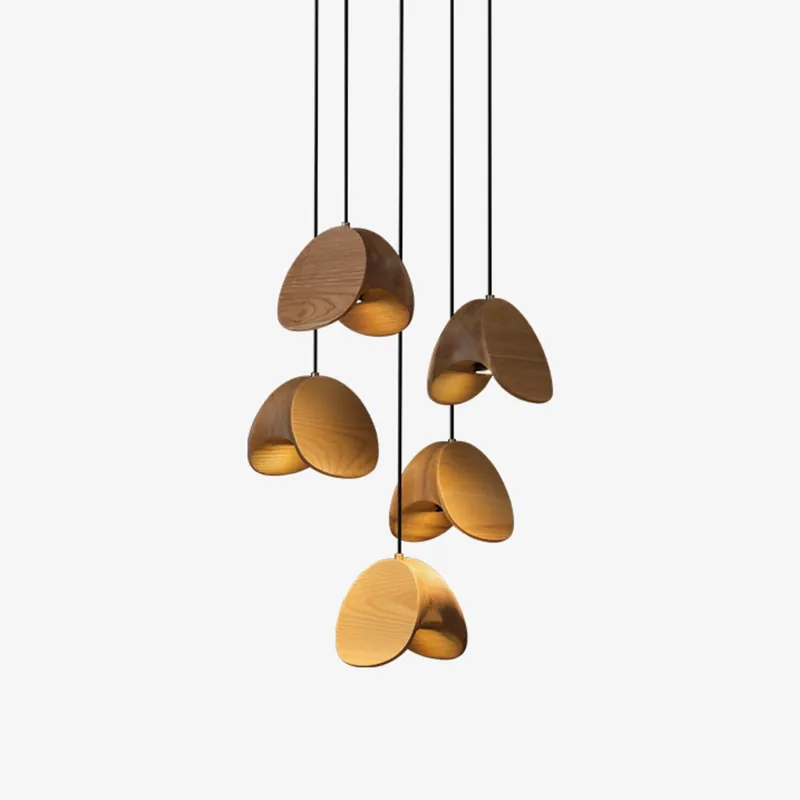 Elmiren Traube Holz Pendelleuchte