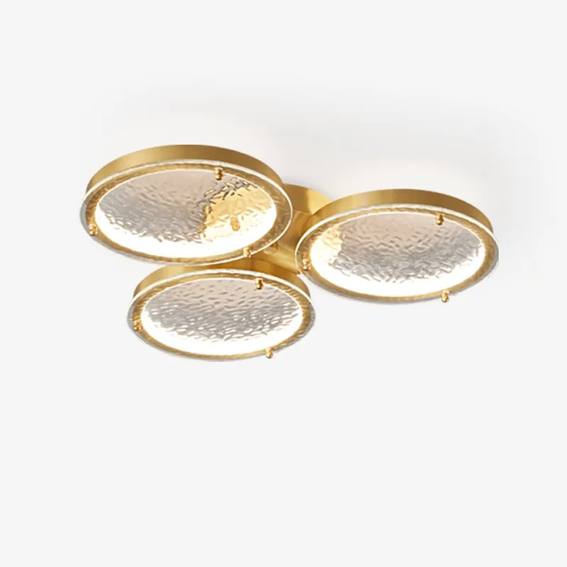 Itale Einzigartig Ringe Gold Messing Glas Deckenleuchte